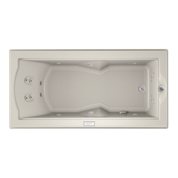 JACUZZI® Fuzion 72" x 36" Drop In/Undermount Whirlpool Bathtub Perigold